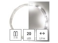 LED vánoční nano řetěz, 1,9 m, 2x AA, vnitřní, studená bílá, časovač
