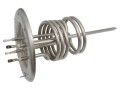 Nerezová příruba s topným tělesem 3000 W (2000W + 1000W), průměr 170 mm, 8 šroubů