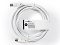 Anténní koaxiální kabel účastnický 5 m bílý