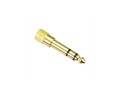 Audio redukce jack 6,3 mm samec na 3,5 mm samice, pozlacená kovová