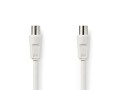 Anténní koaxiální kabel účastnický 3 m bílý
