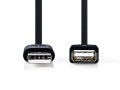 Prodlužovací USB 2.0 kabel A - A, 3 metry, černý