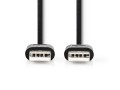USB 2.0 kabel s konektory A/A, délka 1 m, černý