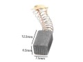 Sada náhradních uhlíků 6,4 x 7,4 x 12 mm pro elektromotory ručního nářadí, 2 ks