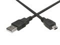 USB kabel typ A - mini USB 5 pin, 2 metry