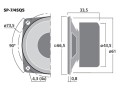 Mini reproduktor Monacor SP-7/4SQS 2.5" (6,65 cm) 4 W 4 Ω