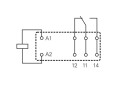 Elektromagnetické relé 12V DC s přepínacím kontaktem 16A 250V AC / 24V DC