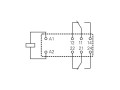 Elektromagnetické relé 48V DC s 2 přepínacími kontakty 8A