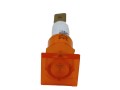 Oranžová hranatá signalizační kontrolka 16x16 mm