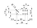 Elektromagnetické relé 6V DC s 2 přepínacími kontakty 8A / 250V AC, 30V DC