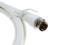 Anténní satelitní kabel 2,5 m s F konektory, bílý