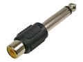 Adaptér jack 6,3 mm samec na CINCH mono samici