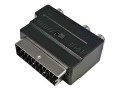 Obousměrná redukce SCART s 3× CINCH a S-VHS přepínačem