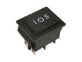 Kolébkový vypínač 3 polohy 6 pinů (ON)-OFF-(ON) 250V 15A černý
