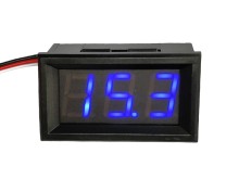 Digitální panelový voltmetr 0-30V s modrým LED displejem 3-místný