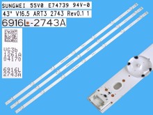 LED podsvitní sada LG AGF78538801 s 3 pásky 842mm pro 43" LCD TV