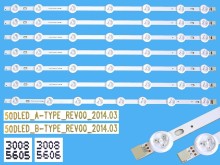 Sada LED podsvícení 464mm pro Vestel 50" LCD TV, 7 pásků