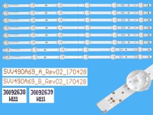 Sada LED podsvícení 8 pásků 520mm pro Vestel SVV490A69