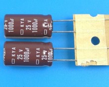 Elektrolytický kondenzátor 1000uF 25V 105°C Nippon KYA low ESR