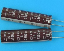 Elektrolytický kondenzátor 3300uF 16V 105°C Nippon KZN low ESR