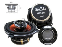 Třípásmový auto reproduktor SAL WRX310 4Ω 2x70W pár