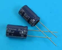 Elektrolytický kondenzátor 1000uF 16V 85°C Suscon SL
