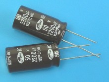 Elektrolytický kondenzátor 2200uF 50V 105°C Samwha RD
