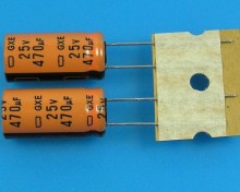Elektrolytický kondenzátor 470uF 25V 125°C Nippon GXE