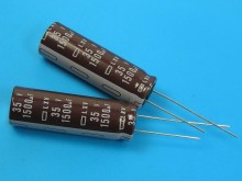 Elektrolytický kondenzátor 1500uF 35V 105°C Low ESR Nippon LXV