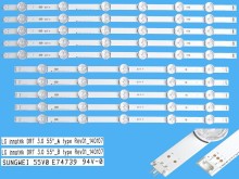 Sada LED podsvitu pro LG 55" LCD TV AGF78401701, 10 pásků DLED TOTAL ARRAY