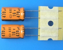 Elektrolytický kondenzátor 470uF 16V 125°C Nippon GXE