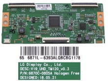 T-CON LCD modul 6870C-0805A s deskou V19_UHD_TM120_V0.3 / 6871L-6393A