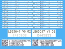 Sada LED podsvícení 1330mm pro 65" LCD panel Philips, 14 kusů