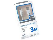 USB kabel typ A na Apple Lightning 8 pin 3 m