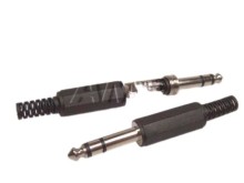Stereo konektor JACK 6,3 mm samec s plastovým tělem