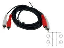 Audio kabel 2x RCA cinch samostatně stíněný 2,5 m