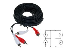 Audio prodlužovací kabel 2x RCA (CINCH) - 10 m