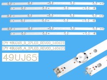 Kompletní LED podsvit sada pro LG 49UJ65 s 6 pásky DLED Total Array