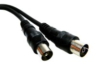 Účastnický anténní kabel 10 m černý, 1x stíněný kulatý