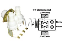 Univerzální dvojcestný napouštěcí ventil 90° s 2 výstupy