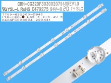 Sada LED podsvitu pro LCD TV 32" – 2 pásky 545 mm D-LED CRH-GC32DF30300207949REV1.0