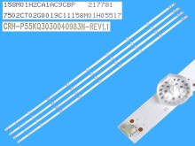 Sada LED podsvitu Sharp 4 pásky 1080mm, 9 LED D-LED backlight