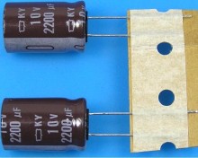 Elektrolytický kondenzátor 2200uF 10V 105°C nízký ESR Nippon KY