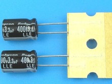 Elektrolytický kondenzátor 3,3uF 400V 105°C Rubycon LLE long life