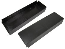 Panelový kryt autorádia z černého plastu 190x58 mm