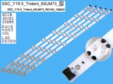 LED podsvit 715mm sada 5 kusů pro LCD TV LG AGM76909502 DLED Backlight