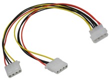 Napájecí kabel PC 5.25" na 2x5.25" MOLEX PremiumCord
