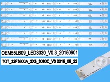 Sada LED podsvícení 570mm pro Thomson 55LB09 s 8 pásky DLED TOTAL ARRAY