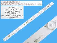 LED podsvětlení 338 mm s 5 LED diodami pro LCD panel
