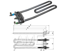 Topné těleso do pračky s pojistkou 1700W 230V INDESIT C00064556